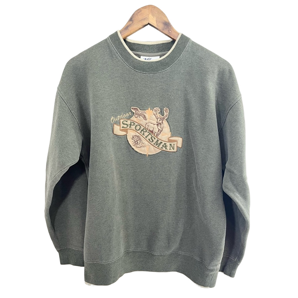 Vintage 90’s Outdoor Sportsman Crewneck Sweatshirt Leather Deer MC Sport Large